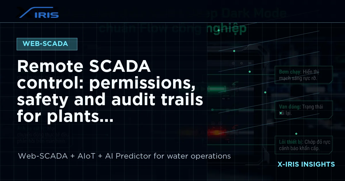 Remote SCADA control: permissions, safety and audit trails for plants