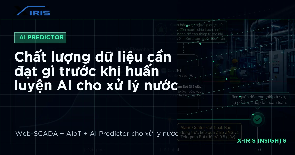 Chất lượng dữ liệu cần đạt gì trước khi huấn luyện AI cho xử lý nước