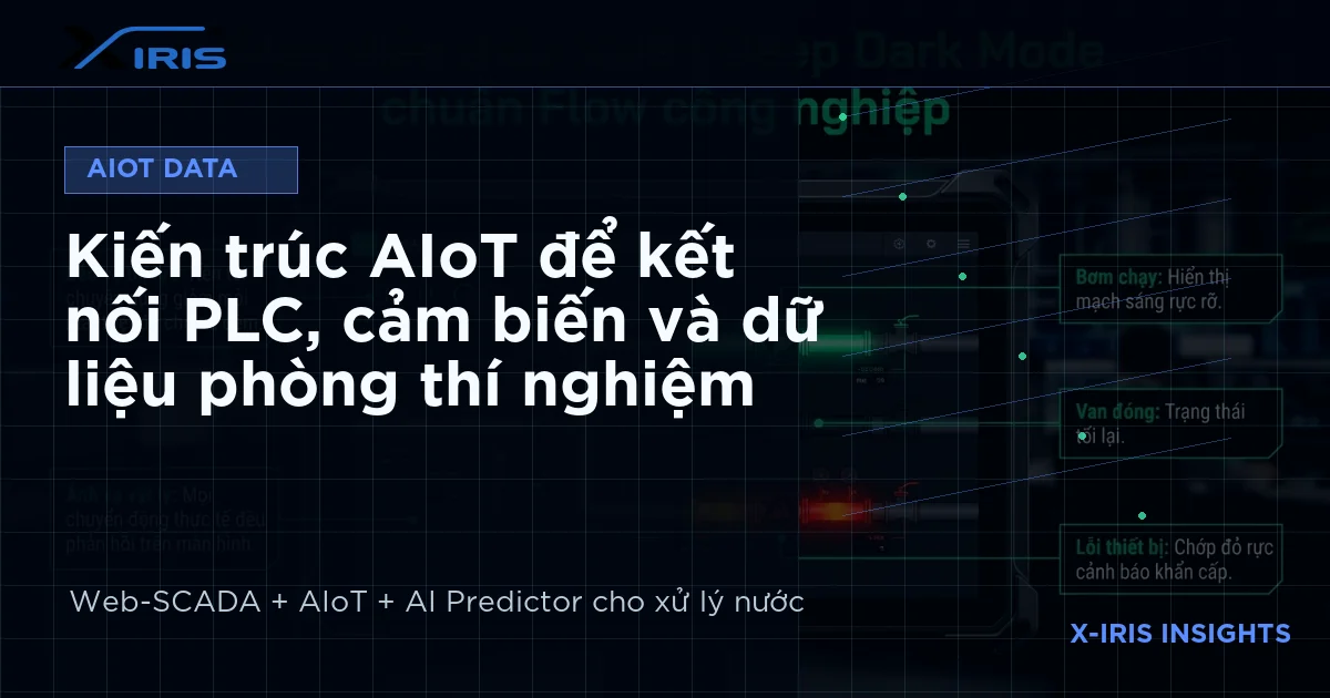 Kiến trúc AIoT để kết nối PLC, cảm biến và dữ liệu phòng thí nghiệm