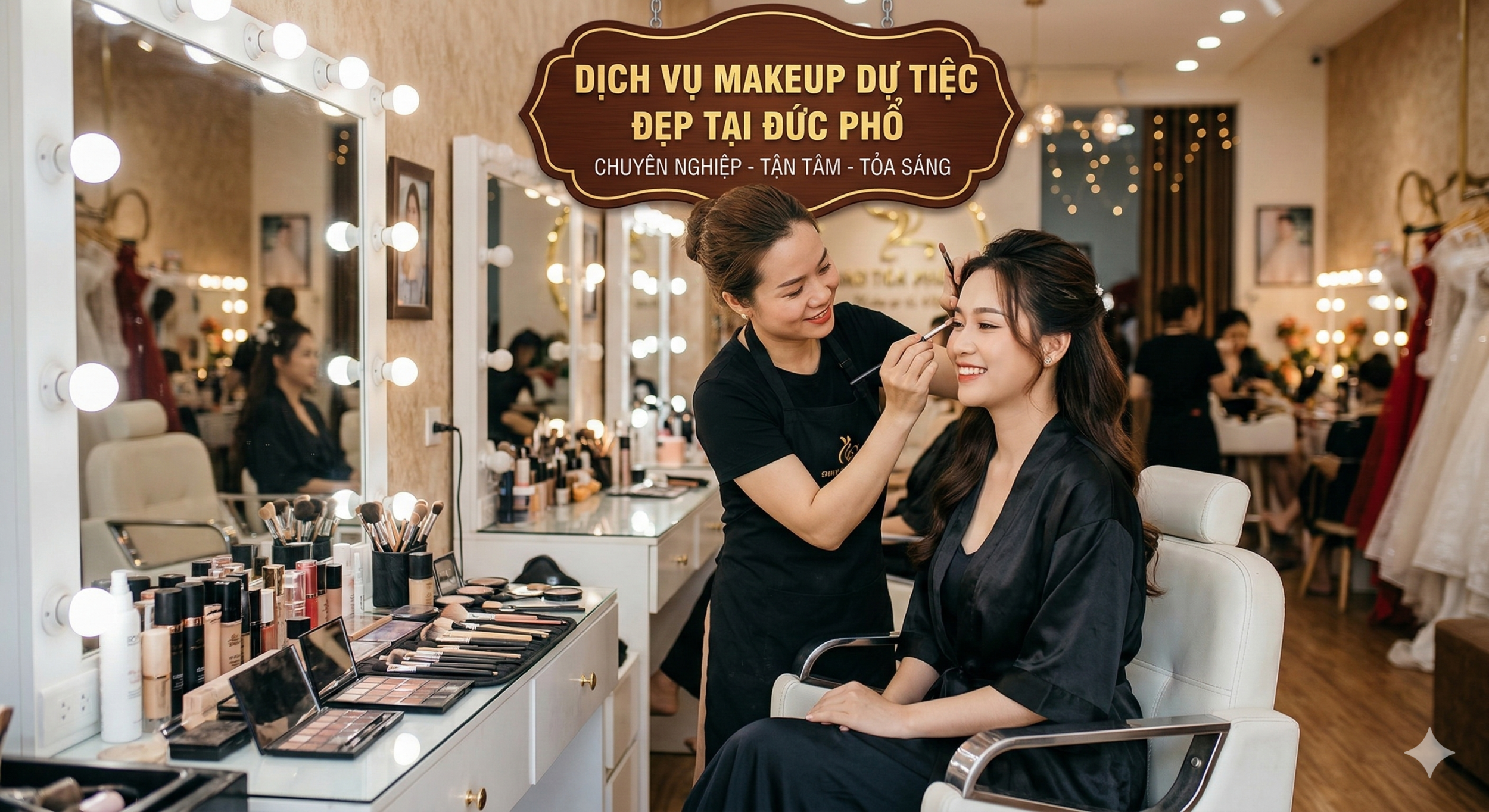 Dịch Vụ Makeup Dự Tiệc Đẹp Tại Đức Phổ